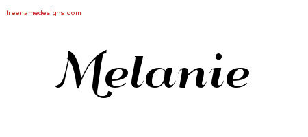 Art Deco Name Tattoo Designs Melanie Printable