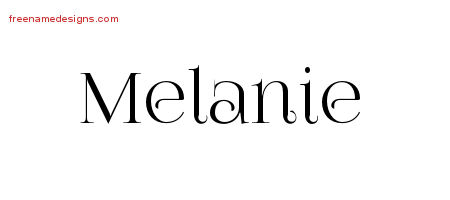 Vintage Name Tattoo Designs Melanie Free Download