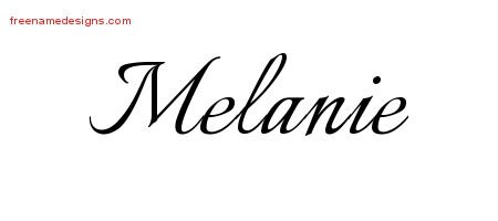 Calligraphic Name Tattoo Designs Melanie Download Free