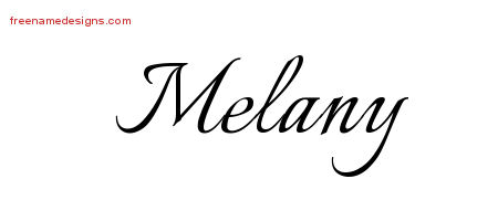 Calligraphic Name Tattoo Designs Melany Download Free