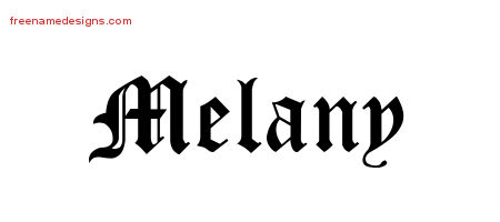 Blackletter Name Tattoo Designs Melany Graphic Download
