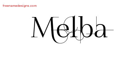 Decorated Name Tattoo Designs Melba Free