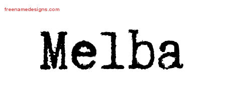 Typewriter Name Tattoo Designs Melba Free Download