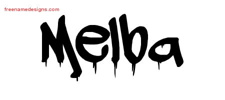 Graffiti Name Tattoo Designs Melba Free Lettering