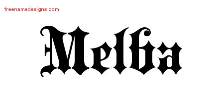 Old English Name Tattoo Designs Melba Free