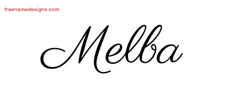 Classic Name Tattoo Designs Melba Graphic Download