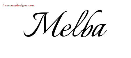 Calligraphic Name Tattoo Designs Melba Download Free