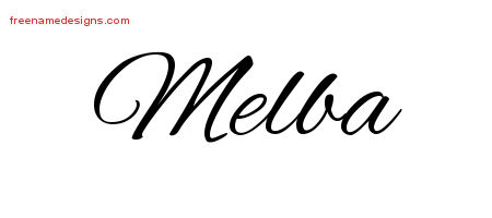 Cursive Name Tattoo Designs Melba Download Free