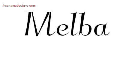 Elegant Name Tattoo Designs Melba Free Graphic