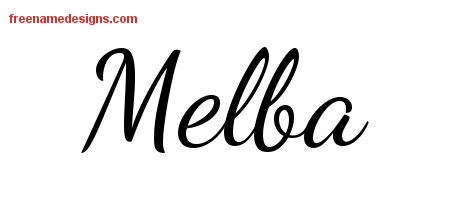 Lively Script Name Tattoo Designs Melba Free Printout