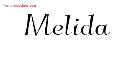 Elegant Name Tattoo Designs Melida Free Graphic