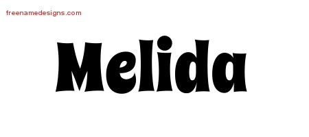 Groovy Name Tattoo Designs Melida Free Lettering