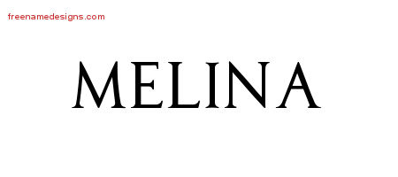 Regal Victorian Name Tattoo Designs Melina Graphic Download