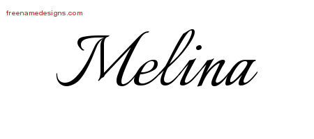 Calligraphic Name Tattoo Designs Melina Download Free
