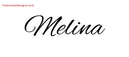 Cursive Name Tattoo Designs Melina Download Free