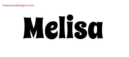 Groovy Name Tattoo Designs Melisa Free Lettering