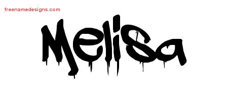 Graffiti Name Tattoo Designs Melisa Free Lettering
