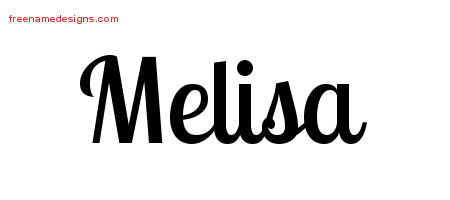 Handwritten Name Tattoo Designs Melisa Free Download