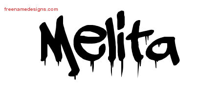 Graffiti Name Tattoo Designs Melita Free Lettering