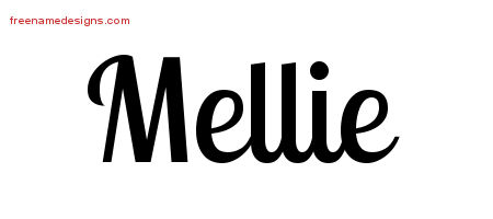 Handwritten Name Tattoo Designs Mellie Free Download