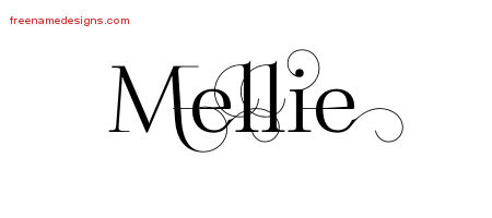Decorated Name Tattoo Designs Mellie Free