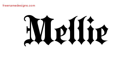 Old English Name Tattoo Designs Mellie Free