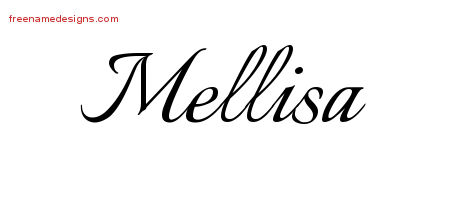 Calligraphic Name Tattoo Designs Mellisa Download Free