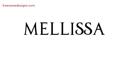 Regal Victorian Name Tattoo Designs Mellissa Graphic Download