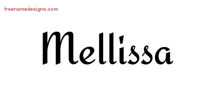 Calligraphic Stylish Name Tattoo Designs Mellissa Download Free