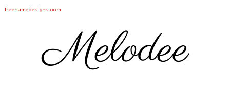 Classic Name Tattoo Designs Melodee Graphic Download