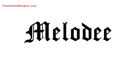Blackletter Name Tattoo Designs Melodee Graphic Download