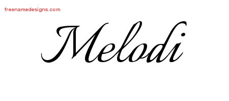 Calligraphic Name Tattoo Designs Melodi Download Free