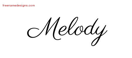 Classic Name Tattoo Designs Melody Graphic Download
