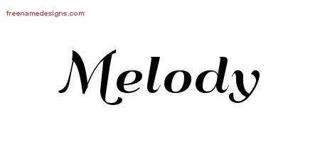Art Deco Name Tattoo Designs Melody Printable