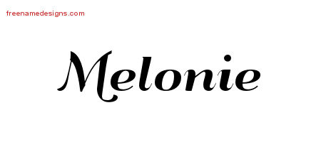 Art Deco Name Tattoo Designs Melonie Printable