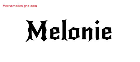 Gothic Name Tattoo Designs Melonie Free Graphic