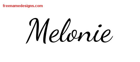 Lively Script Name Tattoo Designs Melonie Free Printout