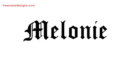 Blackletter Name Tattoo Designs Melonie Graphic Download