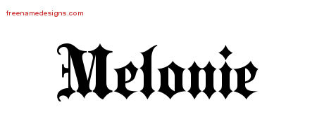 Old English Name Tattoo Designs Melonie Free