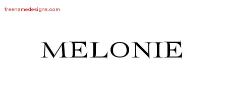 Flourishes Name Tattoo Designs Melonie Printable