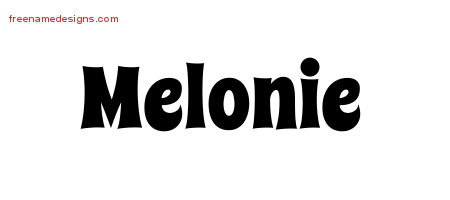 Groovy Name Tattoo Designs Melonie Free Lettering
