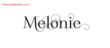 Decorated Name Tattoo Designs Melonie Free