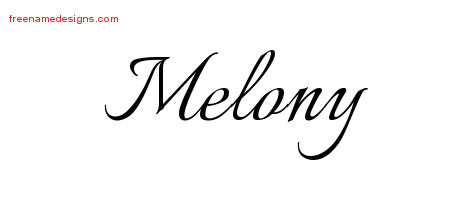 Calligraphic Name Tattoo Designs Melony Download Free