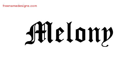 Blackletter Name Tattoo Designs Melony Graphic Download