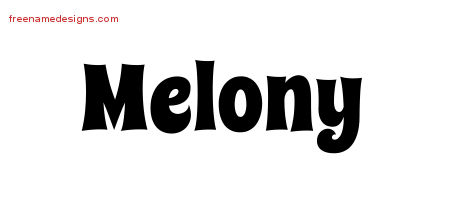 Groovy Name Tattoo Designs Melony Free Lettering