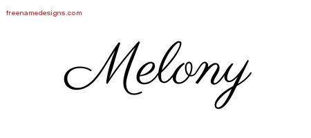 Classic Name Tattoo Designs Melony Graphic Download