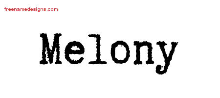 Typewriter Name Tattoo Designs Melony Free Download