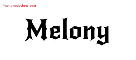 Gothic Name Tattoo Designs Melony Free Graphic