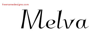 Elegant Name Tattoo Designs Melva Free Graphic