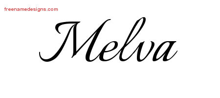 Calligraphic Name Tattoo Designs Melva Download Free